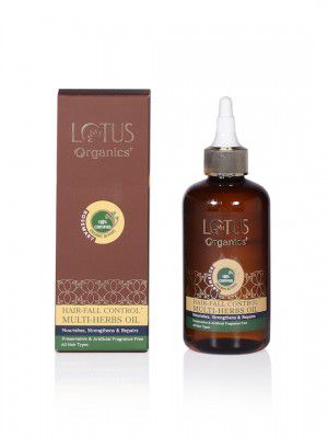 Lotus Organics Unisex Organics Rosemary Hair-Fall Control Multi-Herbs Oil - 200 ml