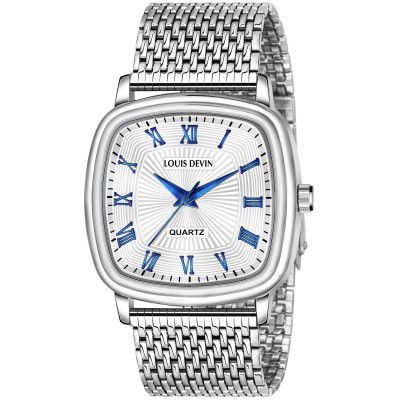 LOUIS DEVIN Mesh Steel Chain Analog Wrist Watch for Men (LD-G042)