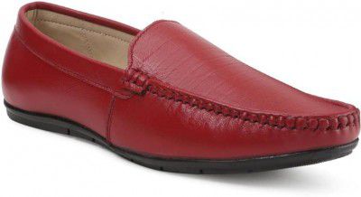 LOUIS STITCH Loafers For Men  (Red , 9)