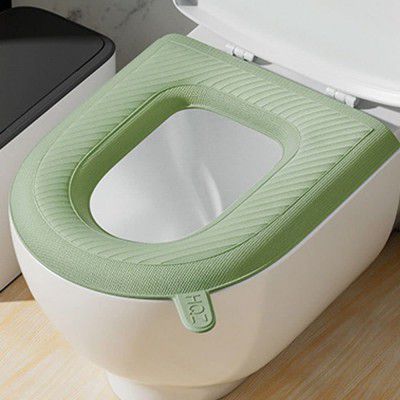 Lozox Universal Soft Toilet Seat Cover Washable Cushion U-shaped Toilet Seat Ring, Waterproof with Handle EVA Thickened Non-Dirty Hand Toilet Seat Cover,Toilet Seat Lid Cover Pads