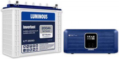 LUMINOUS Zolt 1100 Inverter_ILTT 25060 Tubular Inverter Battery  (200Ah)