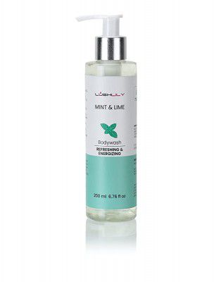 LushLily Mint & Lime Bodywash, Shower Gel Single Pump Bottle, 200 ml