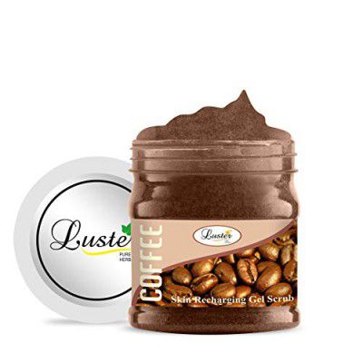 Luster Coffee Face & Body Gel Scrub | Made With Coffee Extracts | Helps Smoothing Skin & Deep Cleansing | Gel Scrub For Face | All Skin Type (Paraben & Sulfate Free) - 500 ml