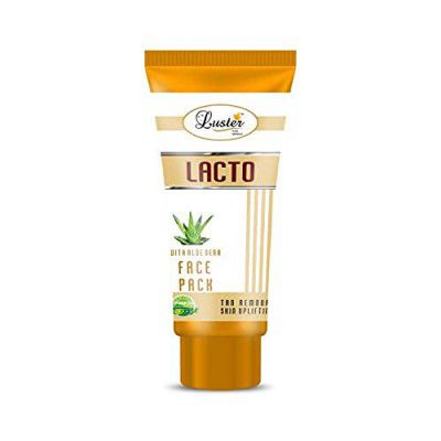 Luster Lacto Tan Removal Face Pack | Tan Removal Pack | For Glowing Skin, Dry & Oily skin | Face Pack For Men & Women | Paraben & Sulfate Free - 60ml