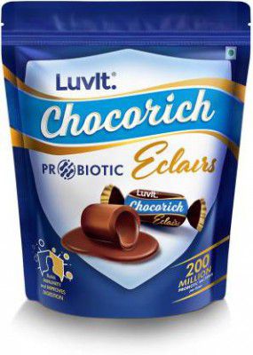 LuvIt Chocorich Probiotic Eclairs | 200 Million Probiotic Bacteria Per Eclair | Bars  (320 g)