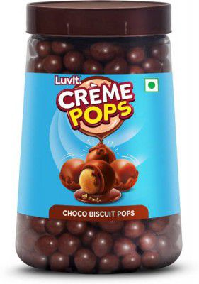 LuvIt Crème Pops | Choco Coated Pops With Crunchy Biscuit Centre | Munchies, Baking & Cake Decoration | Crackles  (500 g)