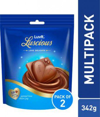 LuvIt Luscious Love Delights Chocolates 171g - Pack of 2 Bars  (2 x 175 g)