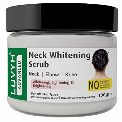 Luvyh Neck-Elbow & Knee-Feet Brightening Scrub For Reduces Blackness Of Neck, Elbo & Feet for all Body skin types- Scrub 100g, All Skin Types No Parabens, No Mineral Oil, No Sulphate, No Silicone