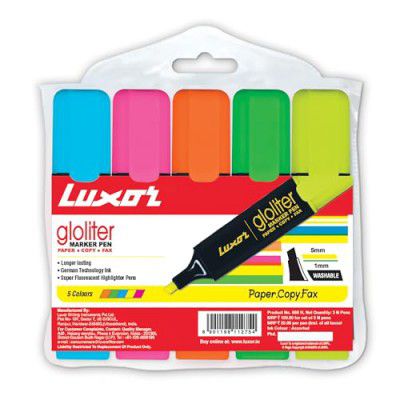 Luxor 886 N Highlighters - Set of 5