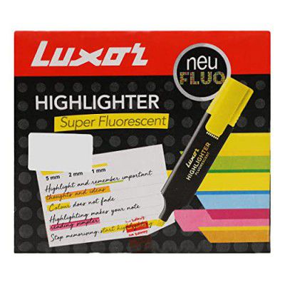 Luxor Highlighter Pens, Assorted Colors - Perfect for Note-Taking, Studying, and Office Use (Pack of 10)