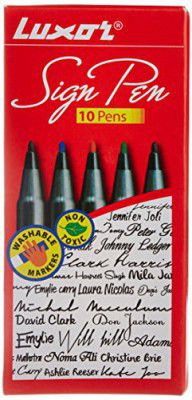 Luxor Sign Pens, Black - Pack of 10