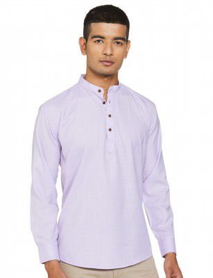 Luxrio Kurta for Men Cotton Blend Short Solid Slim Fit