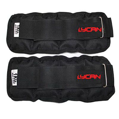 Lycan Wrist/Ankle Weights 2 kg (1 kg Each x 2 pc), rubber, black