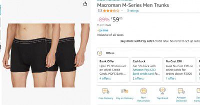 Macroman M-Series Men Trunks