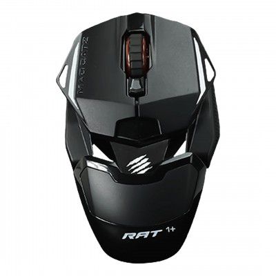 Mad Catz R.A.T. 1+ Wired Optical Gaming Mouse (2000 DPI Adjustable, Adjustable Palm Rest, Black)