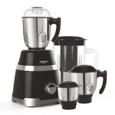 Maharaja Whiteline Ultramax Elite Mixer Grinder, 750W, 4 Jars, Black, Standard (MX-211)