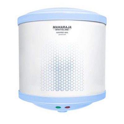 Maharaja Whiteline Warmist Neo Storage Water Heater, 15 Litre, Glasslined Coating, Rust & Shock Proof Abs Body, Blue & White Color, Free Installation, Free Connection Pipes - Warmist Neo/Wh-165