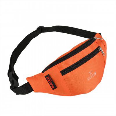 MAIZO Regular Waist Bag/Fanny Pack/Shoulder Bag/Small Bag for Boys & Girls (Orange)