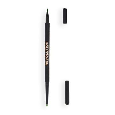 Makeup Revolution- Felt & Kohl Eyeliner- Green |Ultra Creamy and Pigmented texture | 0.13gm