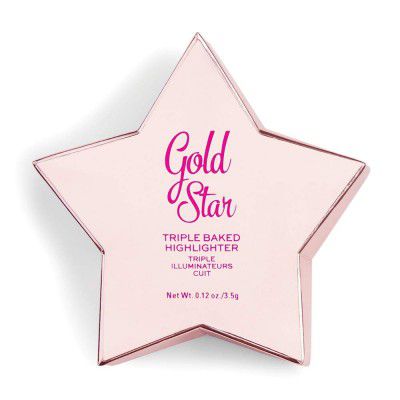 Makeup Revolution I Heart Revolution Star Of The Show Highlighter Gold Star, Multicolor, 10 g