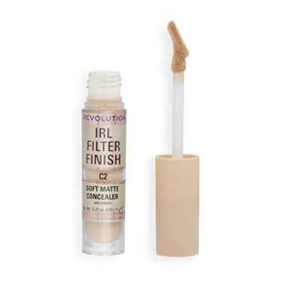 Makeup Revolution- IRL Filter Finish Concealer- C2 | Full coverage | Breathable and lightweight |Blends effortlessly | Soft matte finish |Crease proof, sweat proof, waterproof | 6gm