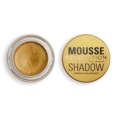 Makeup Revolution- Mousse Shadow- Gold | Creamy whipped mousse formula for soft focus |Non-sticky, cream-to-powder finish |Foil finish with longevity | Light-as-air mousse shadow | 4gm