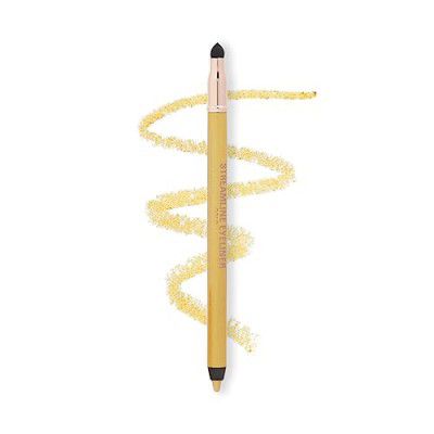 Makeup Revolution- Streamline Waterline- Eyeliner Pencil-Gold | Built in smudger for smokey looks | 1.3gm