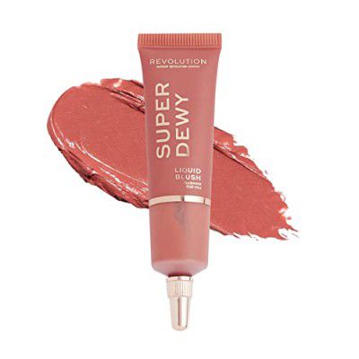 Makeup Revolution- Superdewy Liquid Blush- Flushing For You (Bright Rose) | Dewy & Radiant Finish | Lightweight Blush | Ultra-Pigmented Formula | Buildable Liquid Blush | - 15ml