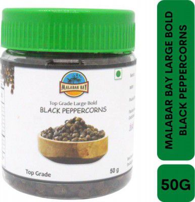 Malabar Bay TOP GRADE LARGE BOLD BLACK PEPPER | KAALEE MIRCHI (50 g)