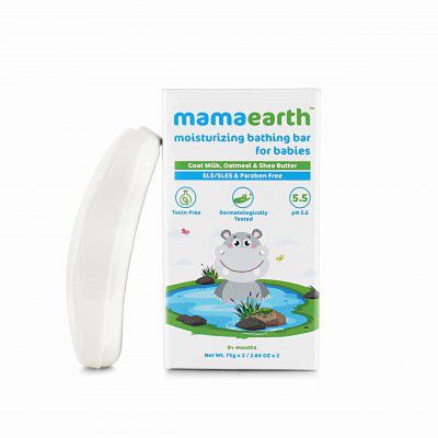 Mamaearth Moisturizing Baby Bathing Soap Bar Pack of 2 75gms