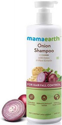 Mamaearth Onion Hair Fall Shampoo for Hair Growth & Hair Fall Control, with Onion Oil & Plant Keratin  (400 ml)