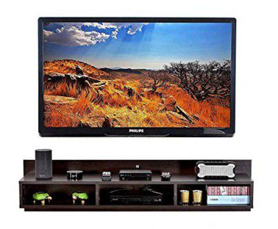 MAMTA Decoration Engineering Wood TV Entertainment Unit Stand Cabinet Table with Set Top Box Stand for Hall Living Room, Dark Wenge, Matte Finish, Standard