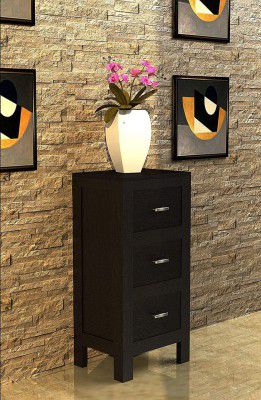 Mamta Decoration Sheesham Wood Bedside Table with 3 Drawers