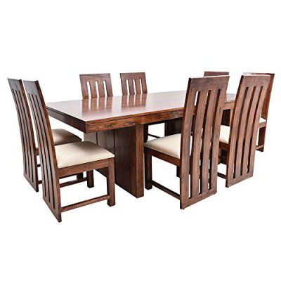 Mamta D22with 8 Chairs for Living Room (Walnut Finish)