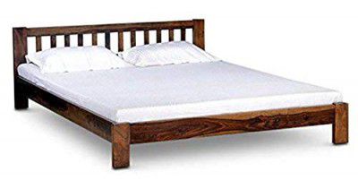 Mamta Decoration Sheesham Wood Queen Size Bed for Bedroom Stylish | Natural Finish