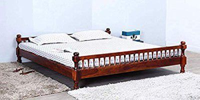 MAMTA DECORATION Sheesham/Rosewood Queen Size Bed Without Storage for Bedroom | Oak Finish (MD-BED-01-OK)