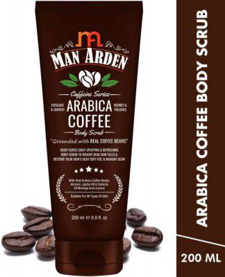 Man Arden Caffeine Series Arabica Coffee Body Scrub - From Real Coffee Beans  (200 ml)