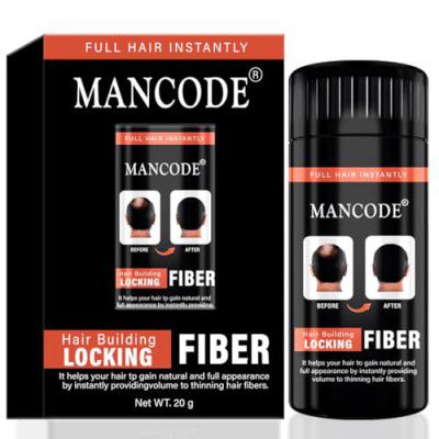 Mancode Hair Building Fibers (BLACK) 20g | Hair Fiber Thinning Hair & Bald spots