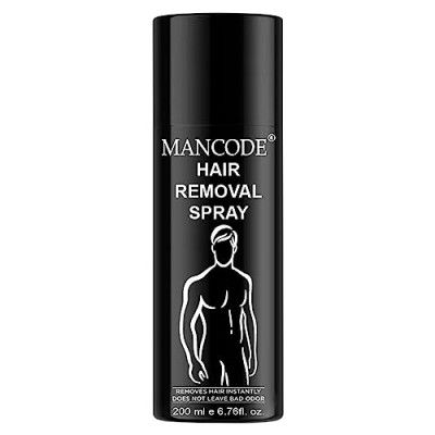 Mancode Hair Removal Cream Spray 200ml for Men | Painless Hair Removal spray For Chest, Back, Legs & Under Arms | Itch & Irritation Free | Hair Removal Wax | Intimate Hygeine From Sweat