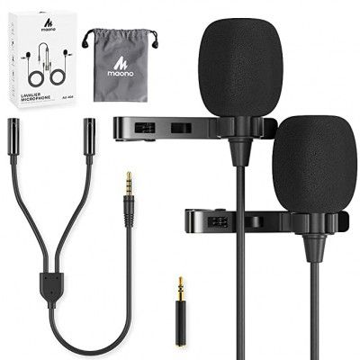 Maono AU-404 Dual Collar Lavalier Microphone