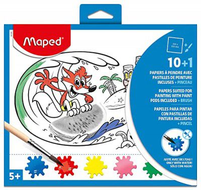 Maped Paint All in OneX10 and 1 Brush Cardboard Sleeve