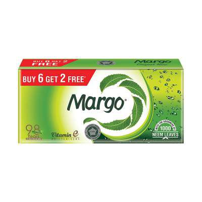 Margo Original Neem Soap - 125gm Pack of 8 (Buy 6 Get 2 Free)