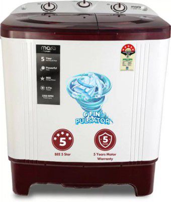 MarQ by Flipkart 6 kg 5 Star Rating Semi Automatic Top Load Washing Machine,  (MQSA60H5M)