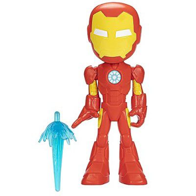 Marvel Hasbro Spidey and His Amazing Friends Supersized Iron Man Action Figure, Preschool Superhero Toy for Kids Ages 3 and Up