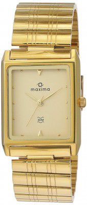 MAXIMA Analog Champagne Dial Mens Watch-06110CMGY