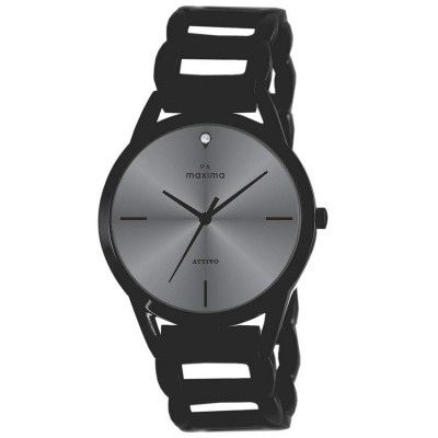 Maxima Analog Grey Dial Womens Watch-61691BMLB