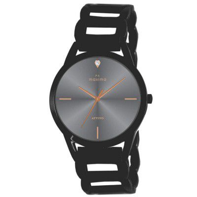 Maxima Analog Grey Dial Womens Watch-61692BMLB