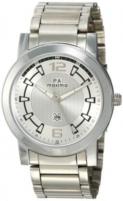 Maxima Analog Silver Dial Mens Watch-20990CMGI