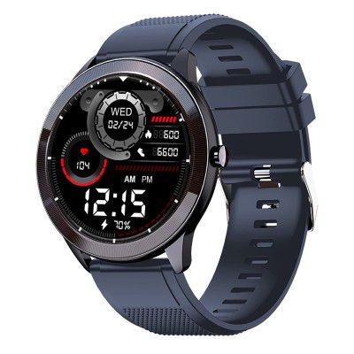 Maxima Max Pro X4 Smartwatch with SpO2, Up to 15 Day Battery life, 1.3” Round Full-touch Display with Ultra Bright Screen of 380 Nits, 10+ Sports Mode, Continuous Heart Rate Monitoring (Blue)