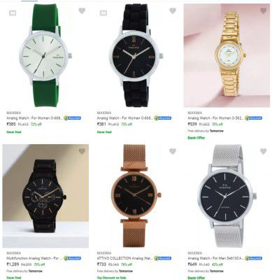 Maxima Wrist Watches Starts ₹385 | Upto 75% Off